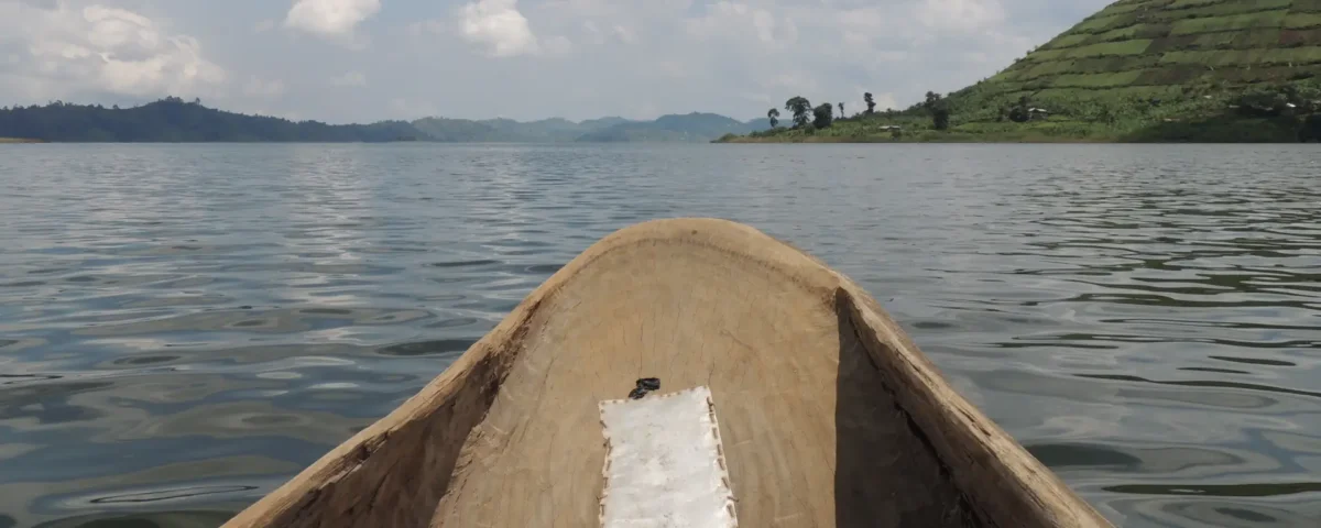 Canoeing in Lake Mulehe