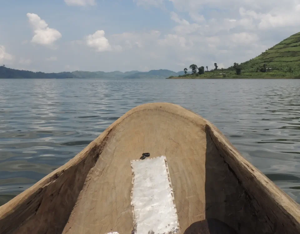 Canoeing in Lake Mulehe